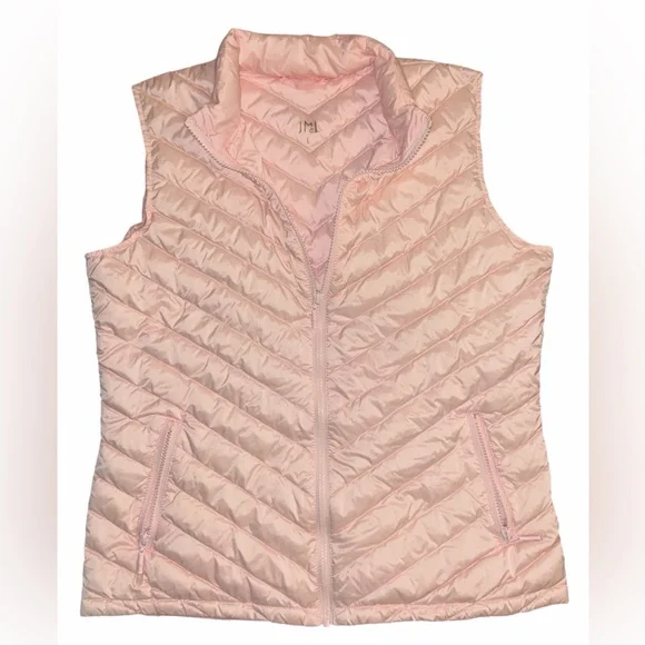 J. McLaughlin Women's Pink Quilted Down Vest - Picture 2 of 5